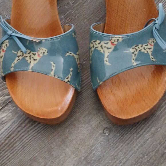 STUART WEITZMAN wooden platform wedge sandals Sz 7 EUC - Picture 3 of 11